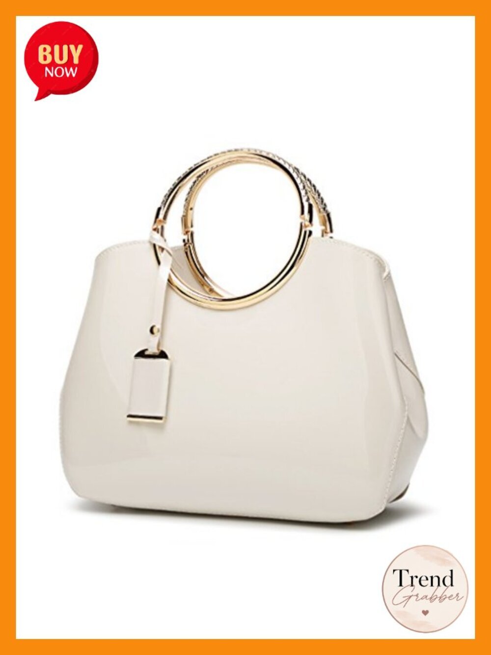 Patent Leather Crossbody Satchel Purse Shoulder Bag Removable Strap
